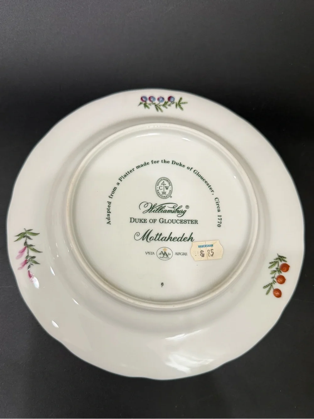 1 Duke of Gloucester by Mottahedeh Williamsburg Botanical Fruits 8